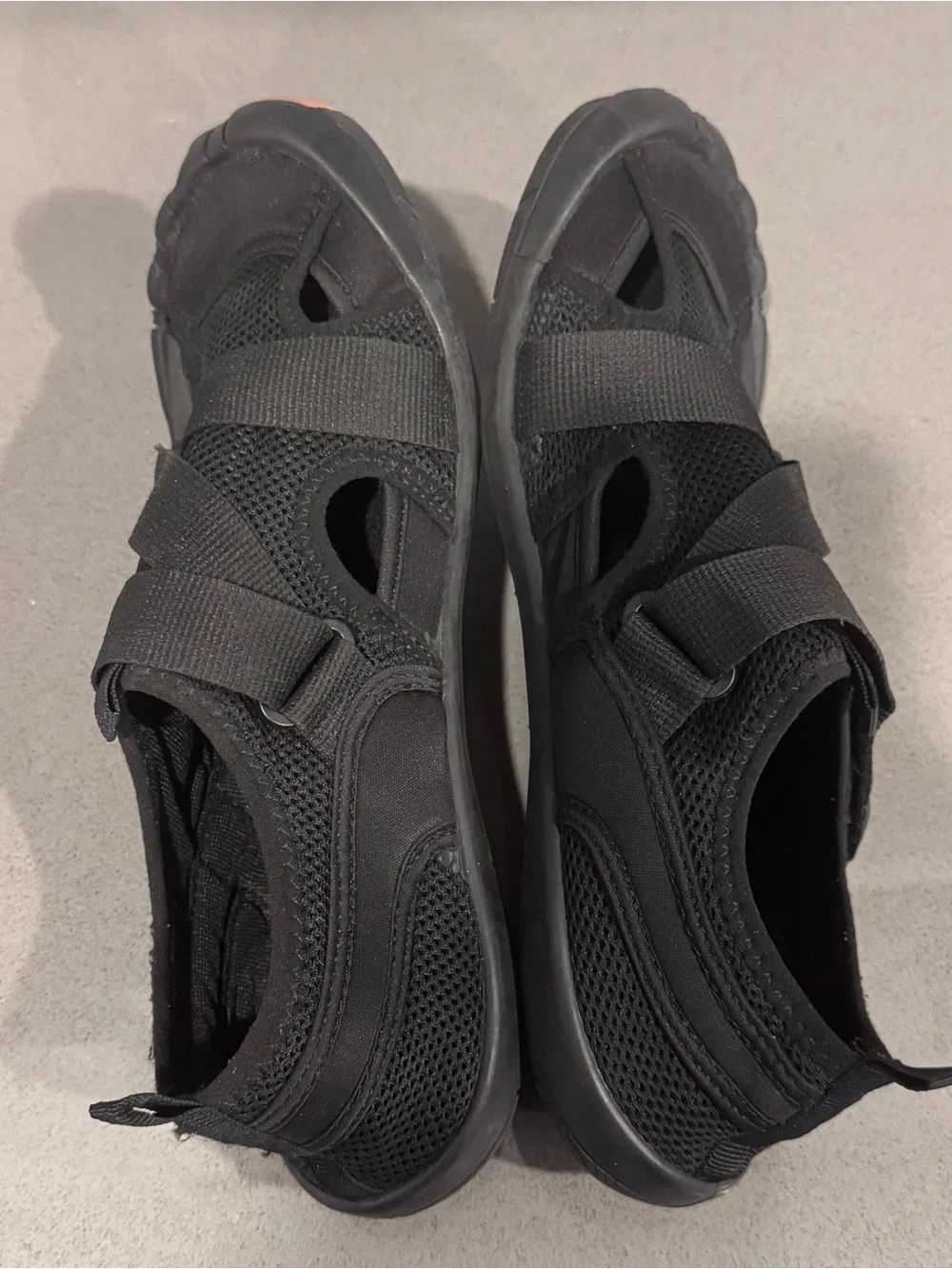 Ozark Trail Black Outdoor Sandals with Orange Accent